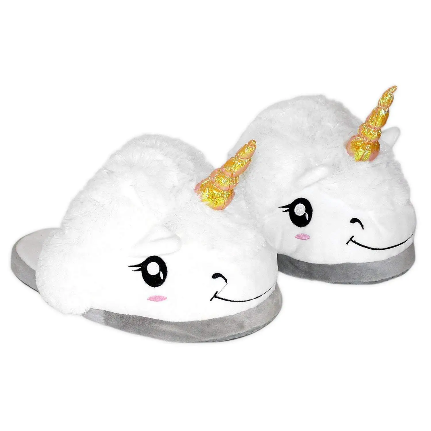 Милые зимние домашние тапочки; коллекция года; Chausson Licorne; белая обувь; женские тапочки с единорогом; pantuflas unicornio pantoufle femme