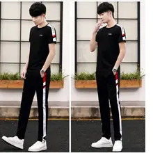 Европейский размер, SP01-65, Футбольная форма, мужские брюки с короткими рукавами, тонкая модная спортивная рубашка для отдыха, мужской костюм из двух предметов с коротким рукавом