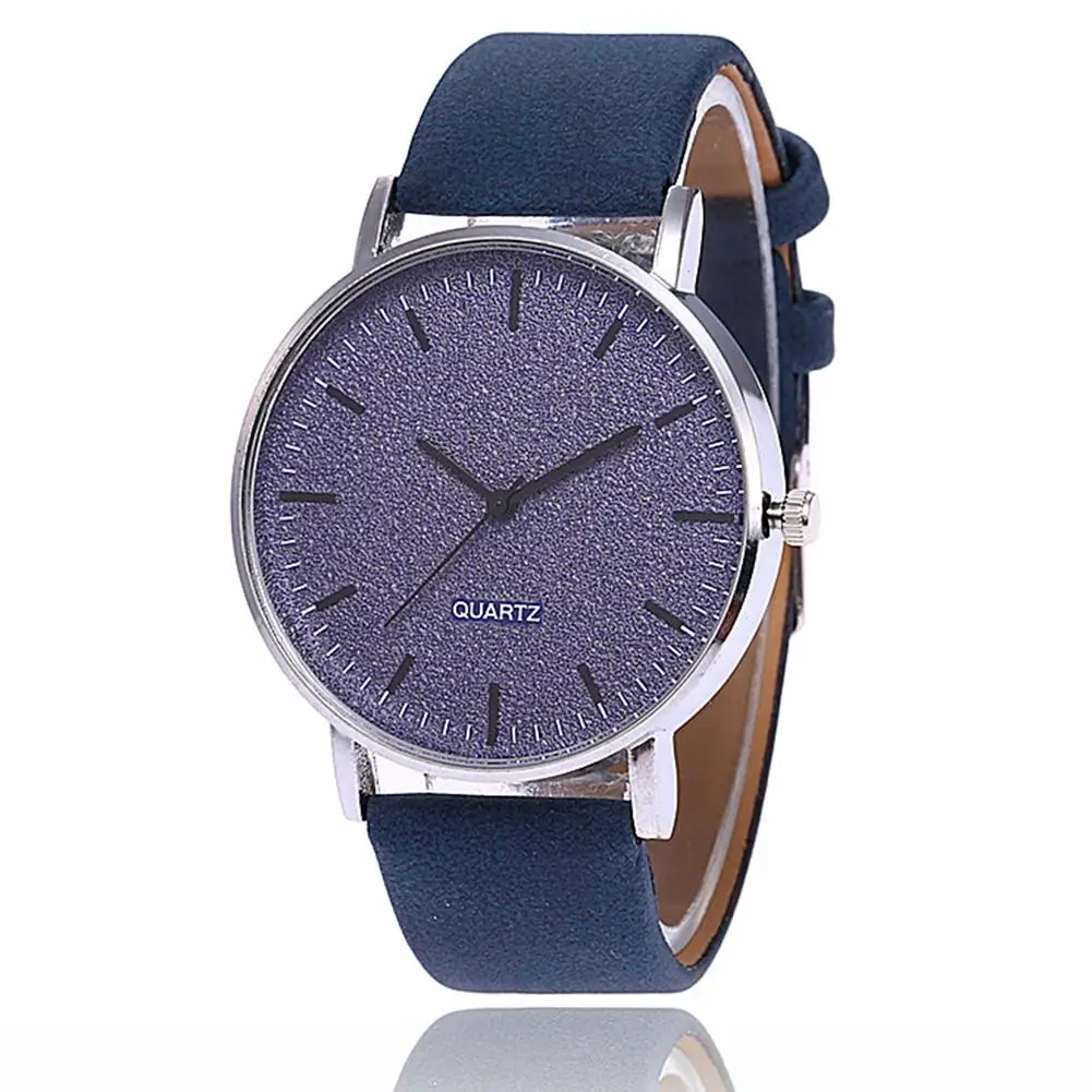 HobbyLane Fashion Matte Large Dial Unisex Watch - Цвет: blue