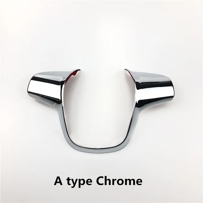 A type Chrome Cotochsun автомобильный Стайлинг руля декоративная крышка наклейка для Ford Focus 3 mk3 2012- Kuga 2013- авто аксессуары - Название цвета: A type Chrome