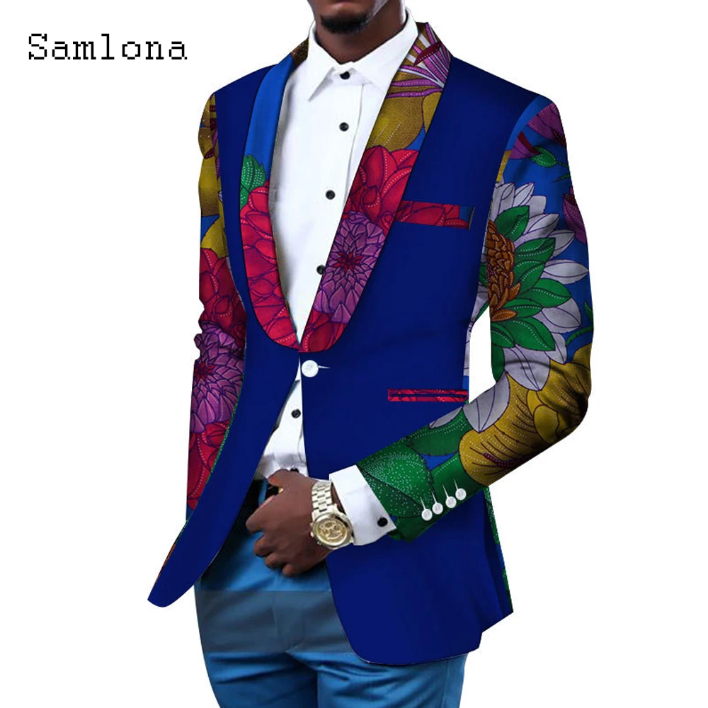Plus Size 6xl Men Elegant Fashion Top Blazers European Style 2022 Autumn Vintage 3D Print Jackets Business man Blazers Outerwear