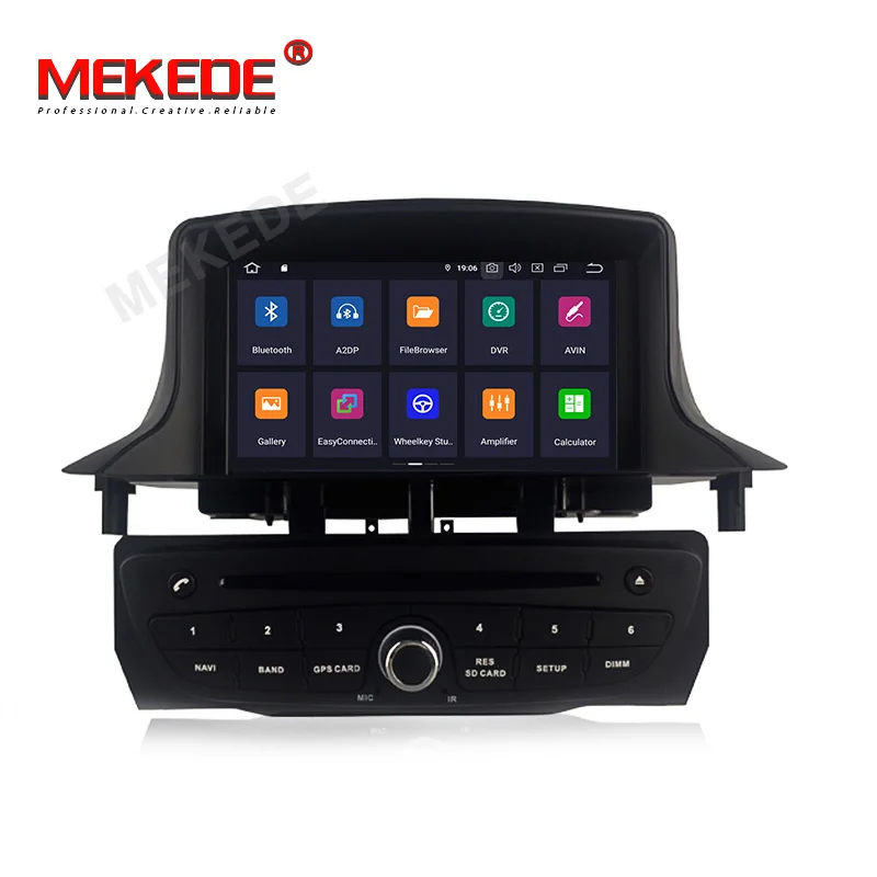 MEKEDE 8 дюймов Android9.0 ips экран Автомобильный мультимедийный плеер для Renaul T megane3 с dvd-плеером автомобиля gps навигатор радио кассеты