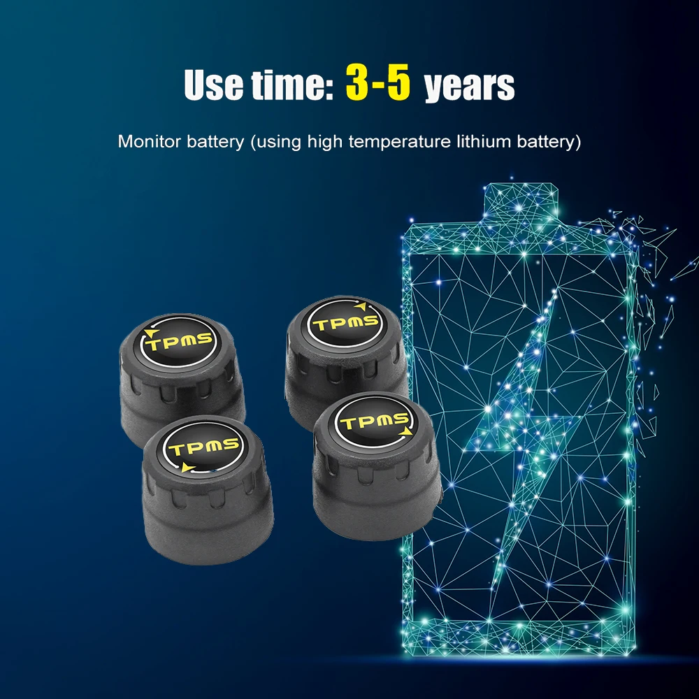TPMS Tire Pressure Alarm system Sensor For Motorcycle/Car tpms Bluetooth 5.0 TMPS Android/IOS Tyre Pressure Monitoring System