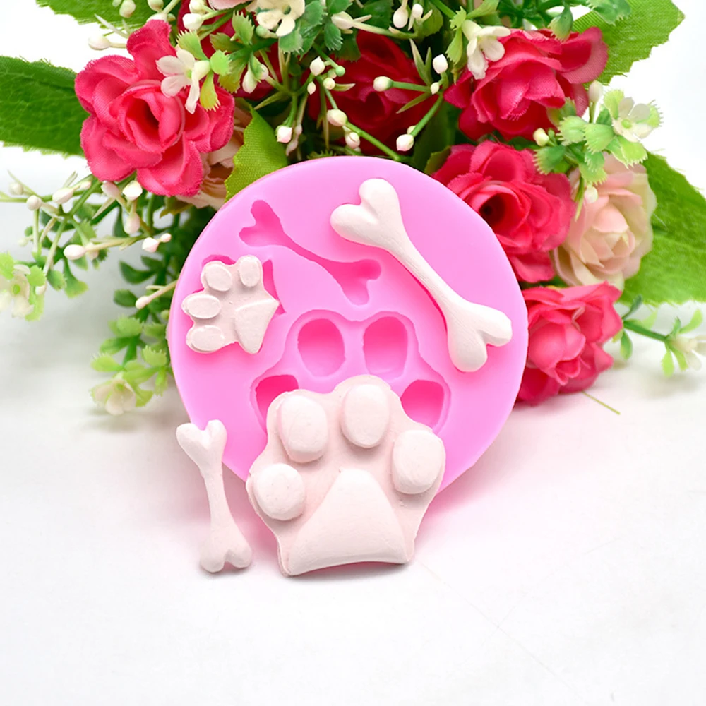 2020 новая популярная силиконовая форма для лап собаки украшения торта шоколад