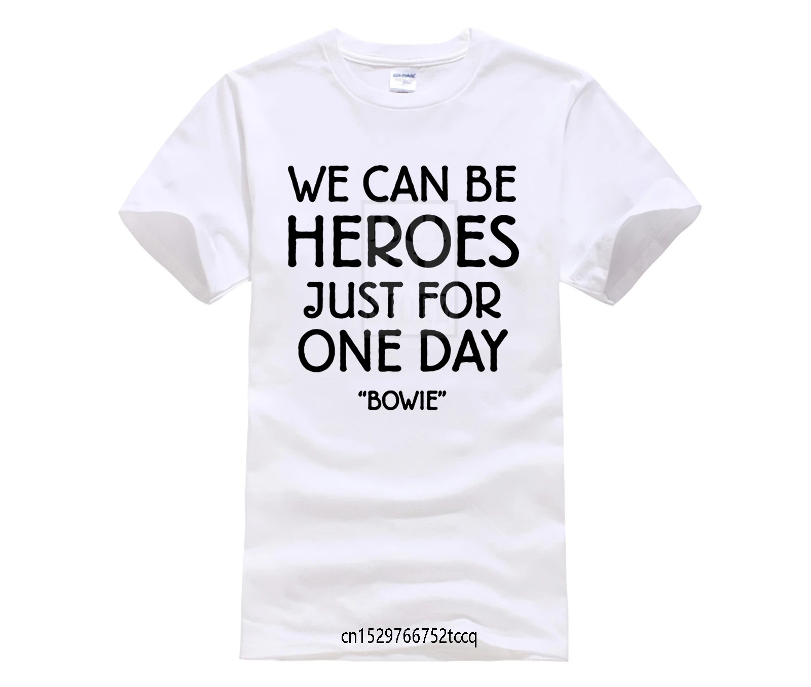 Summer Style David Bowie T Shirts Short Sleeve Rock WE CAN BE HEROES JUST FOR ONE DAY Shirt | Мужская одежда