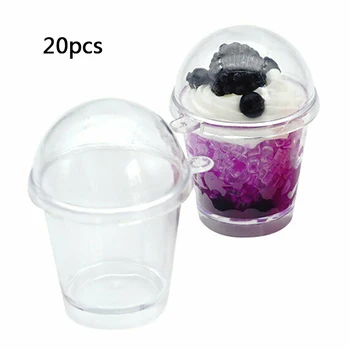 

20pcs/set Miniature Frappuccino Cups Handmade Plastic Cups DIY Boba Charms Ice Cream Decor Findings Craft Jewelry Pendant