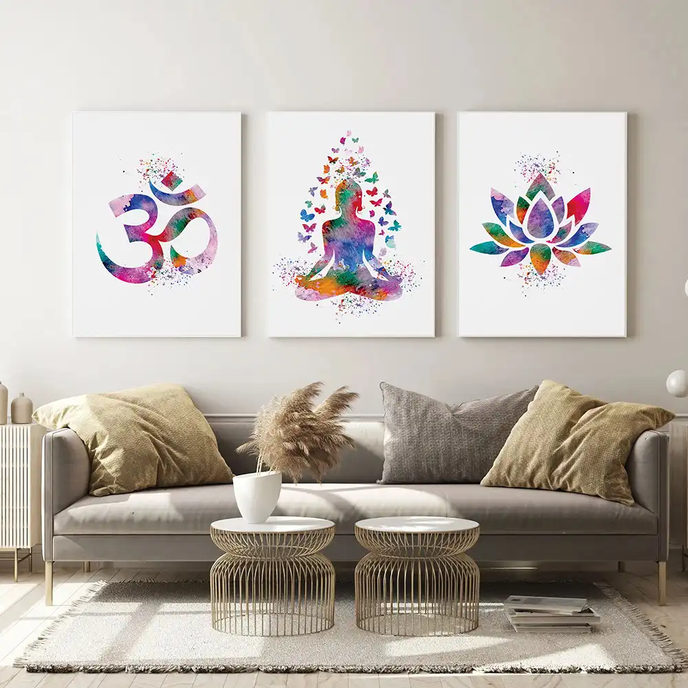 Lotus Home Decor Lotus Wall Art Lotus Flower Painting Yoga Artwork Poster Lotus Flower Wall Art Yoga Poster Lotus Flower Decor Home Living Home Decor Lifepharmafze Com