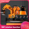 Children'S Electric Excavator Construction Vehicle Boy Girl 1-6years Toy Car With Music Light Bluetooth Remote Control Excavator 1