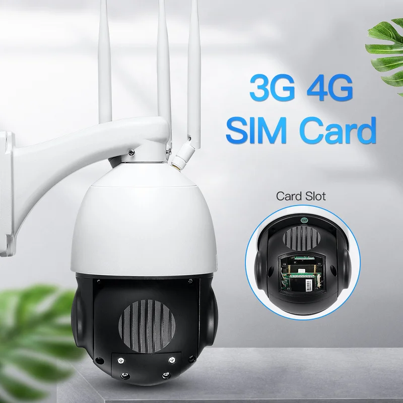 IP камера shiвоенia 5 Мп FHD 30X с оптическим зумом Wi Fi 4G SIM карта наружная сферическая