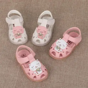 

Kids shoes Children Princess sandals girls candy color cartoon sandals breathable and lightweight Untislippery Hook-loop shoes