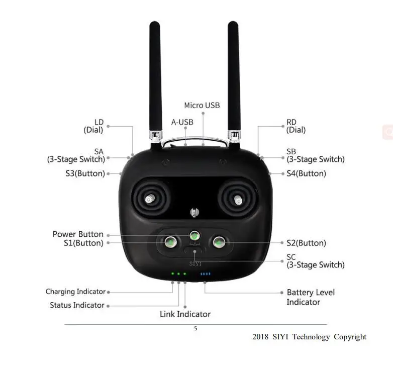 SIYI DK30 15CH 2,4G приемник передачи данных дистанционное управление приложение Регулировка DIY защита растений модель самолета