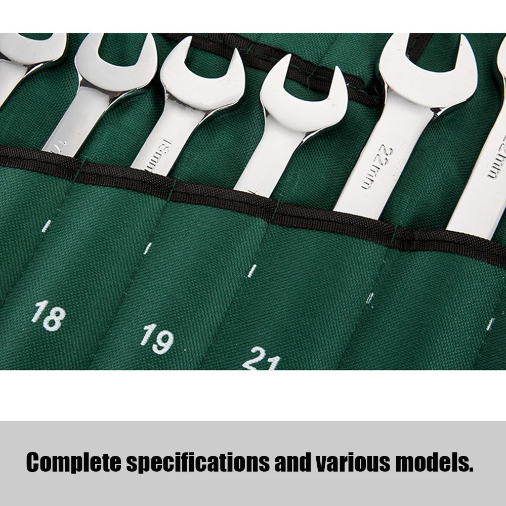 Organisateur à Rouleau Pour Clés - 16 Poches, Tissu Oxford Imperméable Vert, Neuf