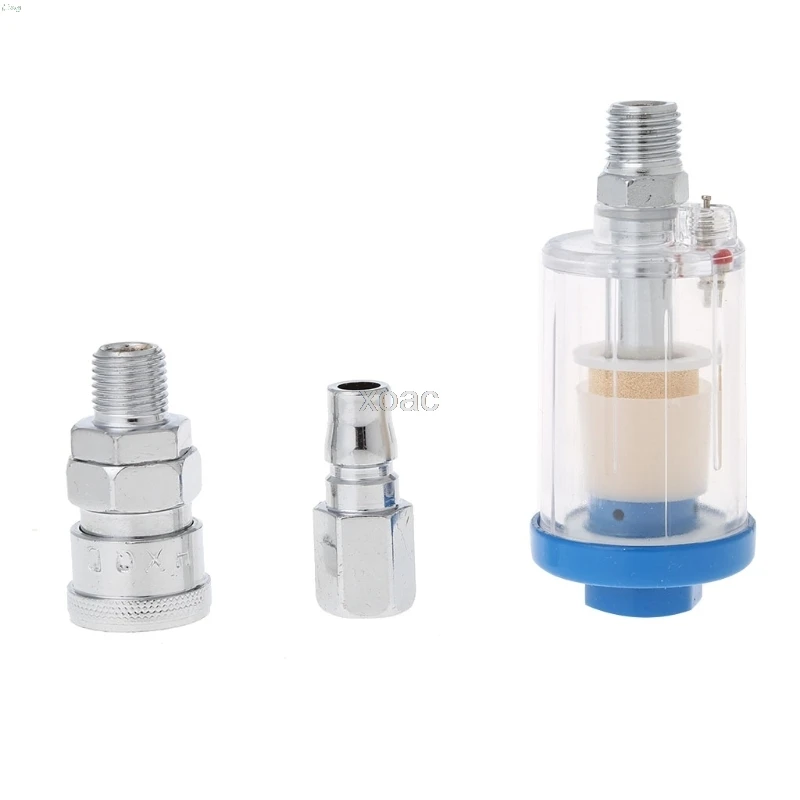 

1/4" NPT Air Oil Water Separator Filter Trap Compressor Spray Paint Gun Tool M03 dropship L29K