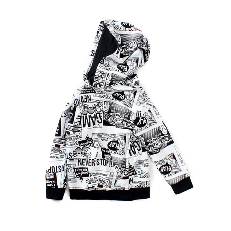 

Детская одежда, толстовки, верхняя одежда для подростков, модная утепленная Спортивная одежда для мальчиков и девочек с граффити и алфавитом