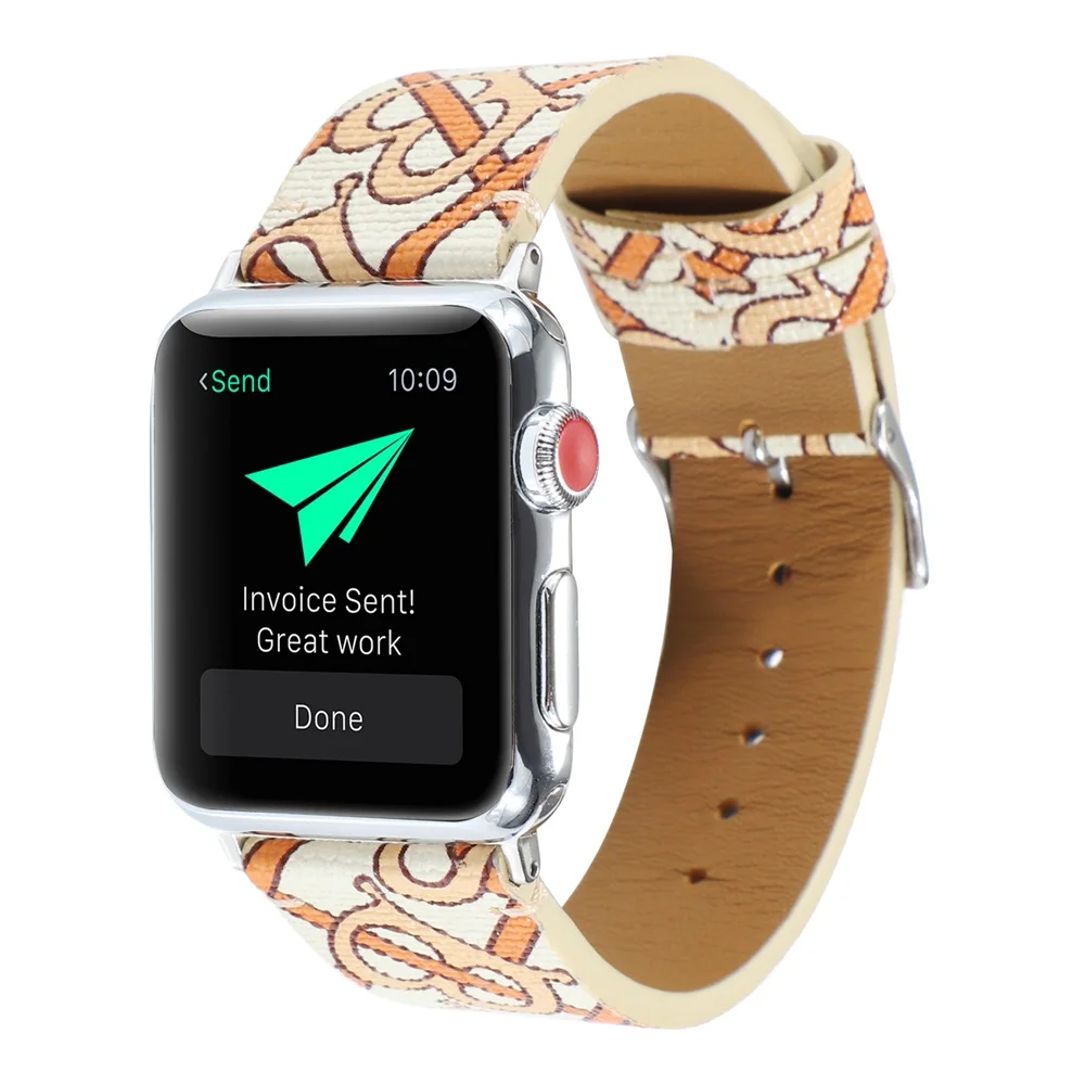 Ремешок из натуральной кожи для Apple Watch band 4 3 iwatch 42 мм 38 мм 44 мм 40 мм pulseira correa браслет умные часы аксессуары петля