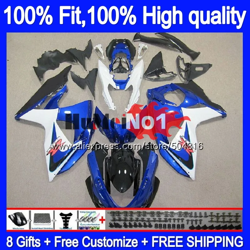 Инъекции для SUZUKI GSXR 750 600 GSXR750 K11 цвет: черный, синий 18MC. 19 GSXR600 2011 2012 2013 для детей 11, 12, 13, 14, 15, обтекатель