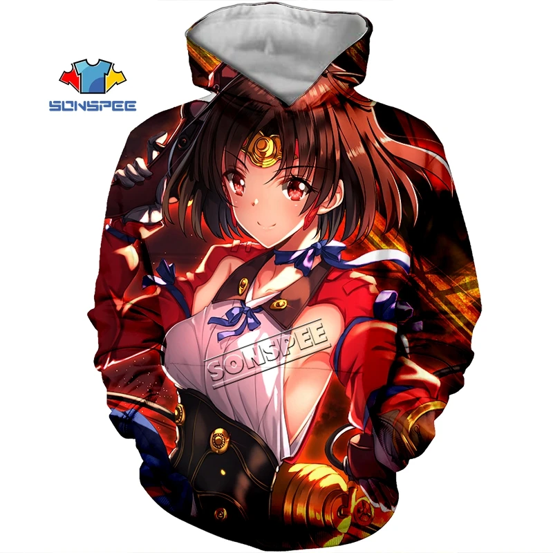 Толстовка SONSPEE the Kabaneri of the Iron Fortress с 3d принтом в японском стиле, с коротким рукавом, Harajuku, уличная одежда, пуловер, модная толстовка с капюшоном - Цвет: 10