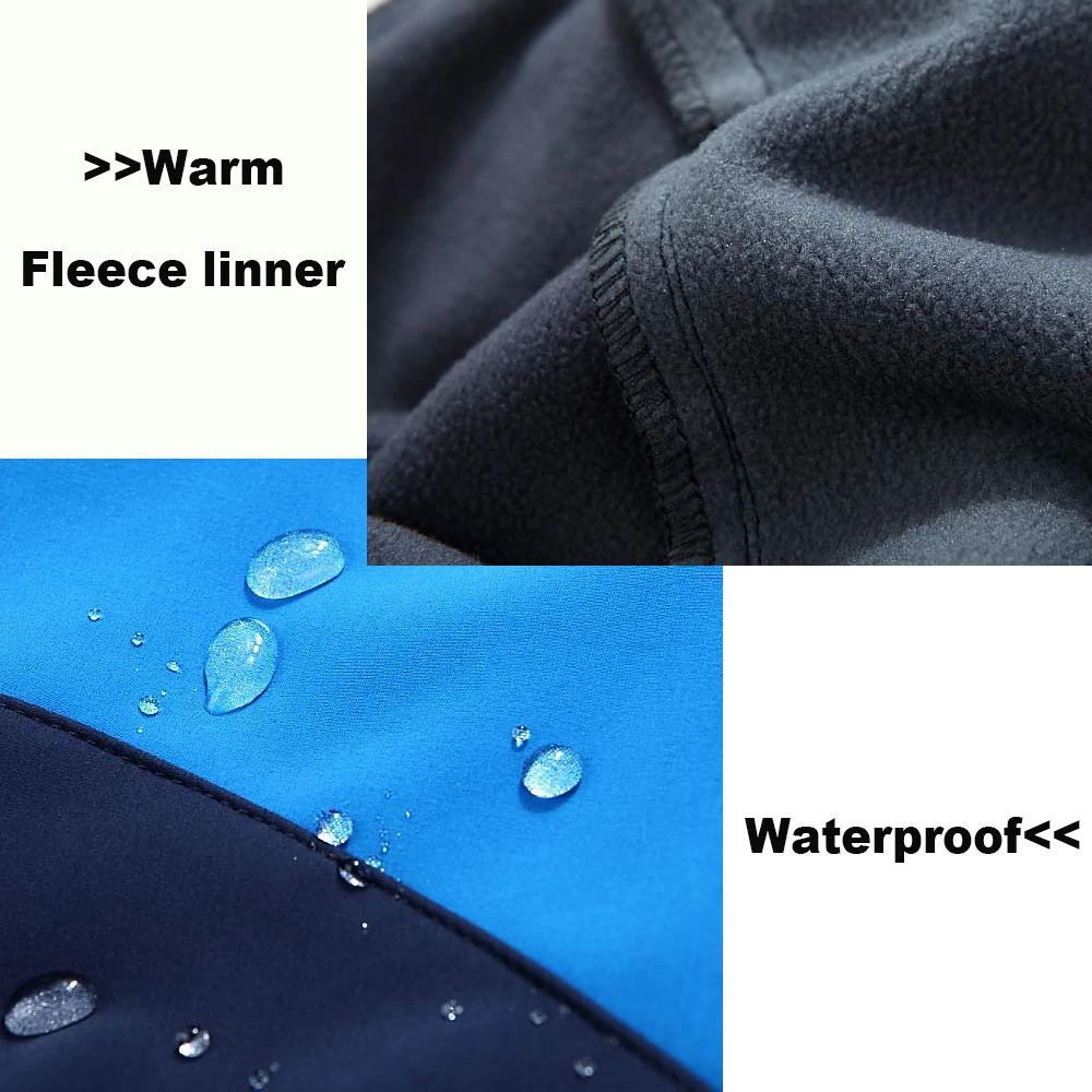Mens Waterproof Hiking suits Softshell Fleece Jackets Pants Outdoor Trekking Camp Coat Set Pants Climb Skiing Trousers 1 and 2pc hiking jackets waterproof hiking jackets waterproof jacket waterproof coats softshell jackets polar fleece jacket softshell hoodie
