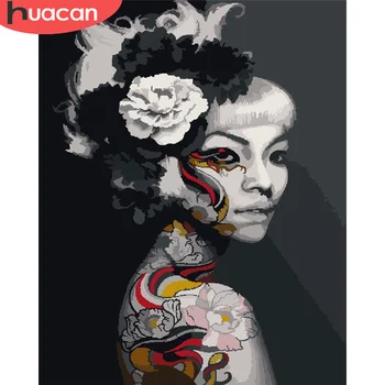 

HUACAN Paint By Number Girl Hand Painted Painting Art Drawing On Canvas Gift DIY Pictures By Numbers Woman Kits Home Decor