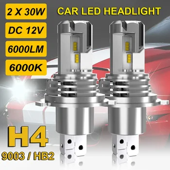 

2 PCS LED H4 HB2 9003 Car LED Headlight Bulbs Car LED Headlight Bulbs 60W 6000LM 6000K White High Low Beam Waterproof Auto Light