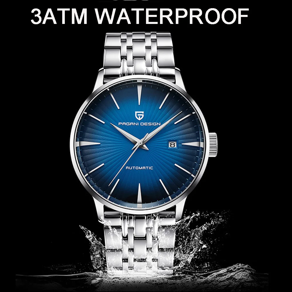 PAGANI DESIGN Luxury Brand Men Watch Automatic Mechanical Men Watches Waterproof Stainless Steel Watch For Men Relogio Masculino