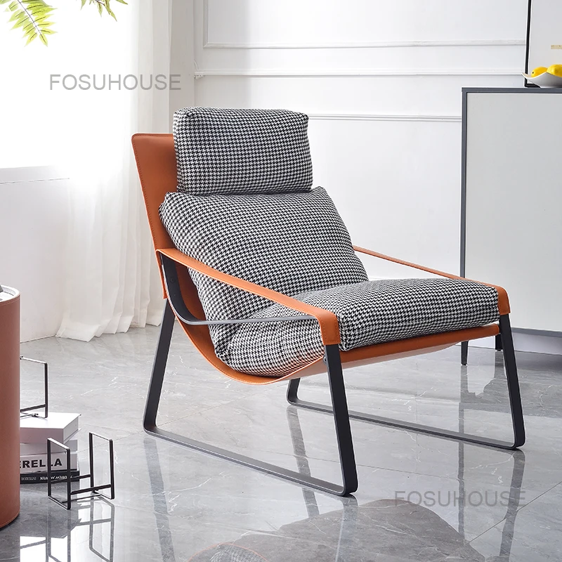 Sofá individual italiano Simple, silla de diseño nórdico, sillas de ocio para sala estar, dormitorio, enrejado Mil Pájaros, muebles para hogar|Sillas sala de estar| - AliExpress