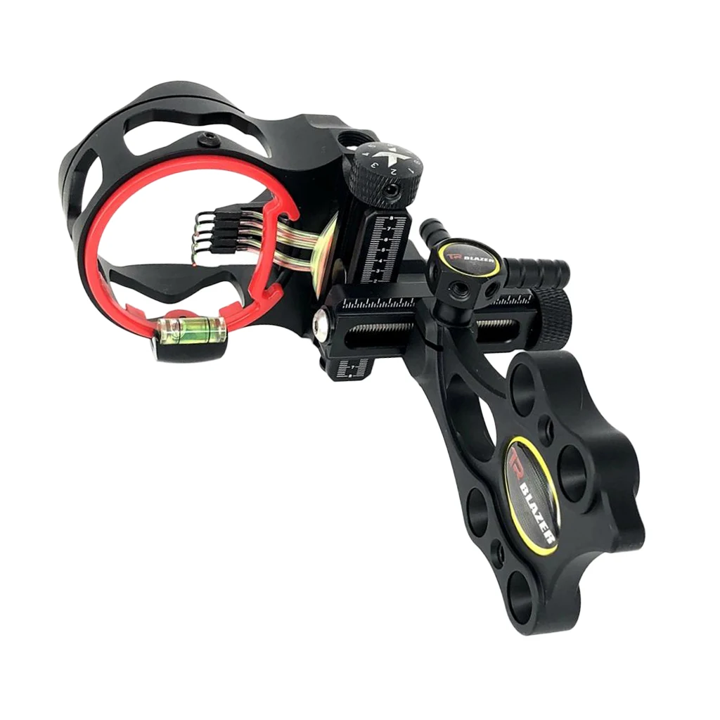 

Aluminum Alloy Micro Adjust 5 Pin .019'' Compound Bow Sight Short Pole Archery Accessory for Right Hand