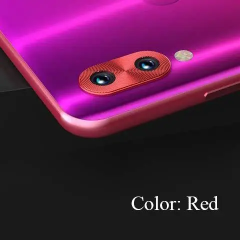 Металлический защитный чехол для камеры для Xiao mi Red mi Note 7 Pro Xio mi 8 8SE mi 9 Red mi 7 Чехол алюминиевый защитный кольцевой чехол для камеры - Цвет: Красный