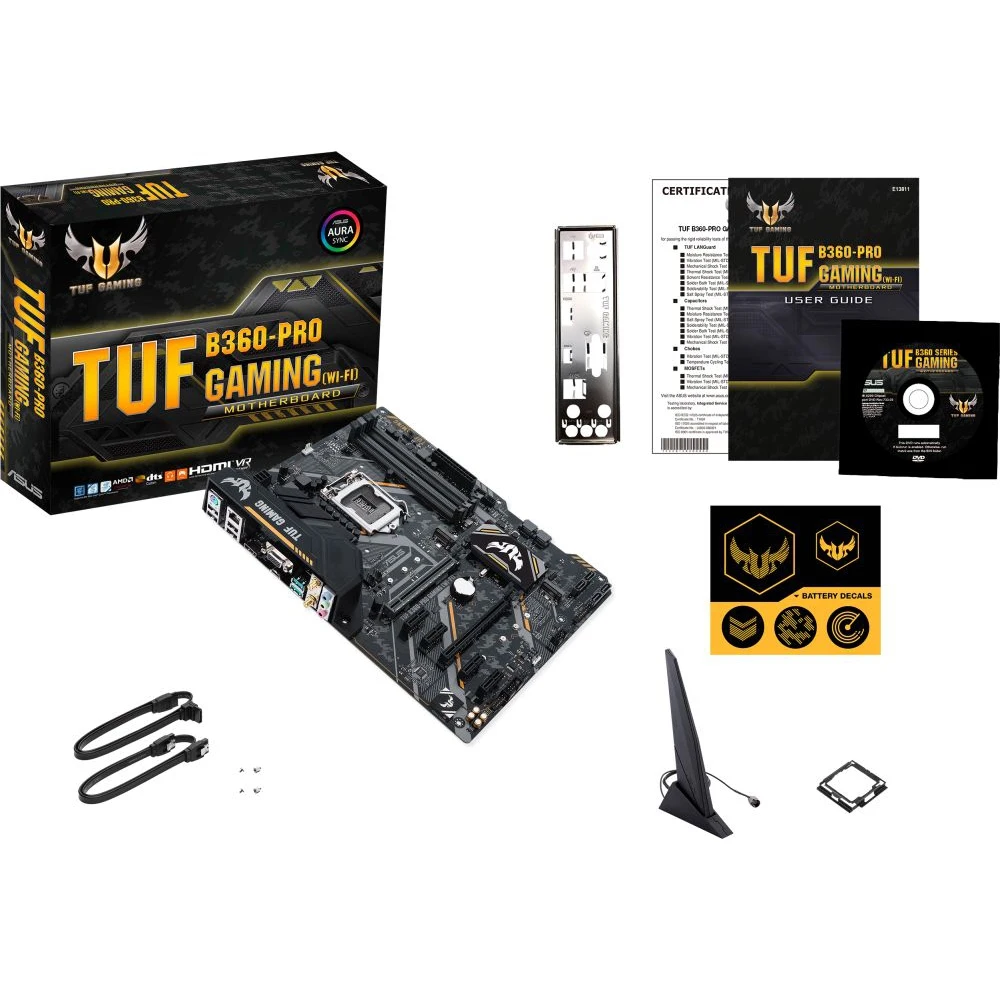 Motherboard Asus TUF B360-PRO GAMING(WI-FI) Soc-1151v2 Intel B360 4xDDR4 ATX AC'97 8ch(7.1) G