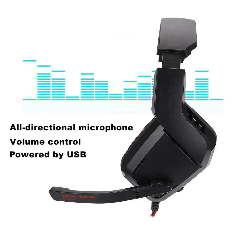 3 5mm Microphone Wired Headphone Stereo Sound Game Earphone with All directional Microphone Headphones