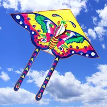 Cerf volant papillon de sport de plein air pour enfants, jouet volant coloré avec ligne de poignée, jeux faciles à contrôler, 90x50CM, 1 pièces