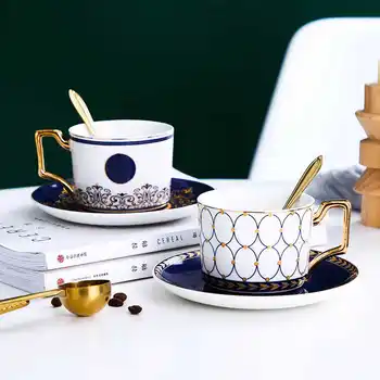 

Personalized European Coffee Cup Set Small Luxury Home Living Room Office Milk Tea Modern Creative Simple Tea Cup Gift LB81806