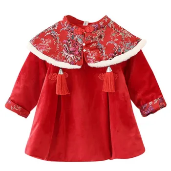 

New Fashion Spring Princess Cotton Dress Beautiful Princess Girl Dress Long Sleeve Kids Clothes Dress