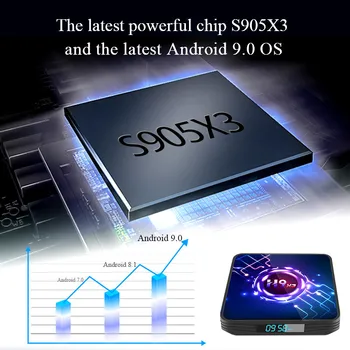 

Smart H9 X3 Android 9.0 8K 4K TV BOX 4GB 64GB 32G UltraHD HDR 5G 1000M wifi Amlogic S905X3 Youtube Netflix Set top TV BOX