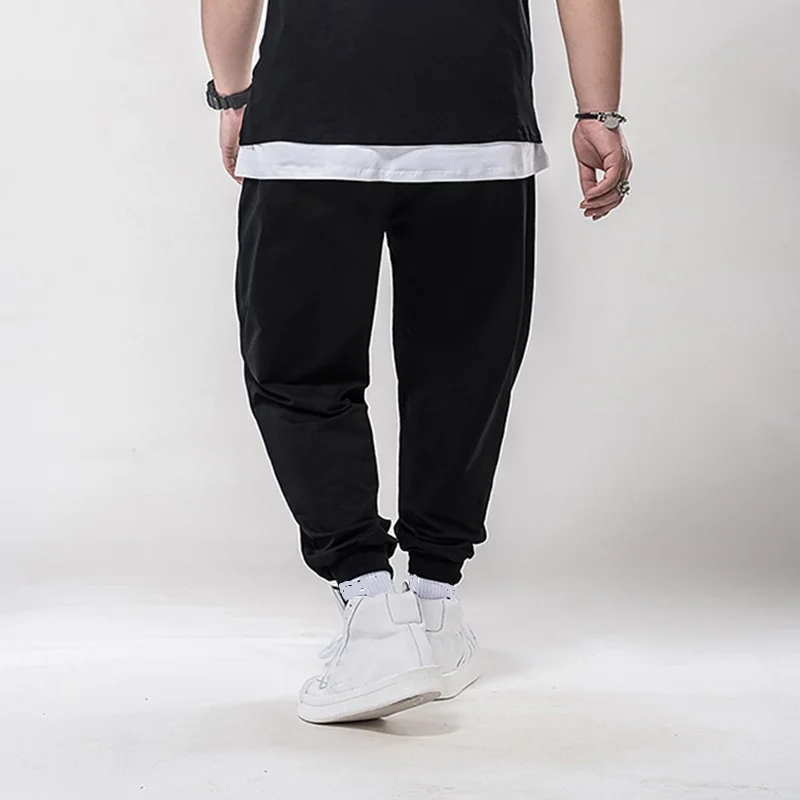 7XL 8XL мужские флисовые тренировочные штаны спортивные штаны с буквенным принтом плюс Размер 6XL повседневные осенне-зимние эластичные Стрейчевые штаны с высокой талией 48