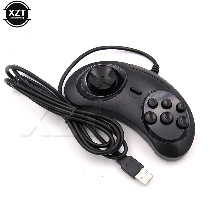 USB Wired Gamepad Game Controller for SEGA Genesis/MD2 Y1301 6 Buttons Classic USB Joystick for MAC Mega Drive Game Pad PC NEW 