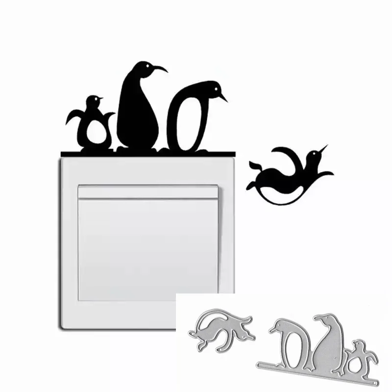 

Metal Cutting Dies Stencil Penguins Frame DIY For Scrapbooking Album Paper Embossing Card Carfts