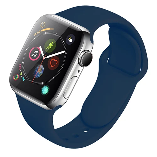 Силиконовый ремешок для Apple Watch 38 мм 42 мм спортивный браслет резиновый ремешок для Iwatch 5 4 44 мм 40 мм для Apple Watch 3 2 1 - Цвет ремешка: color 30
