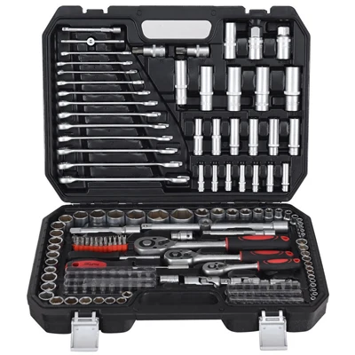 215pcs  1/4" 3/8" 1/2" DR Drive Master Ratchet Spanners Torx Impact Socket Set