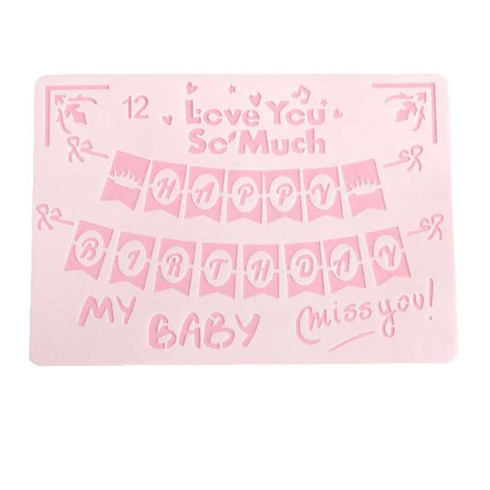 1 шт. трафареты для рисования пластиковые шаблоны с праздничной тематикой шаблон