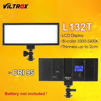 Viltrox L132T LED Video Light Ultra Thin LCD Display Bi-Color & Dimmable DSLR Studio Light Lamp Panel for Camera DV Camcorder
Viltrox L132T LED Video Light Ultra Thin LCD Display Bi-Color & Dimmable DSLR Studio Light Lamp Panel for Camera DV Camcorder