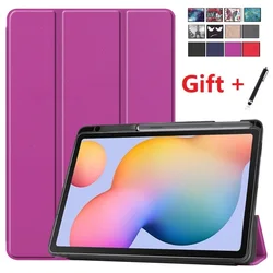 Coque avec porte stylo pour Samsung Galaxy Tab S6 Lite, étui triple pli, 2020 pouces, A7, 10.4 pouces, 10.5, nouveauté 2020 