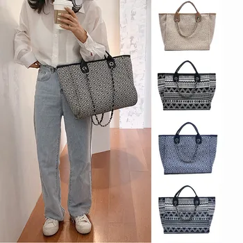 

Fashion Style High Quality Canvas Women Large Capacity Handbag Prints Crossbody Bags Ladies Chain Shoulder Bag