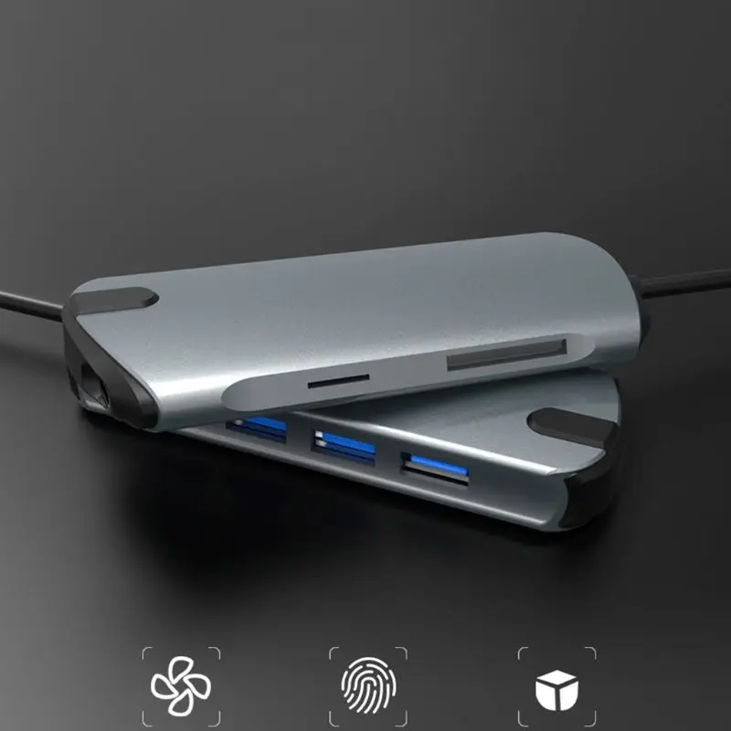 

8-in-1 USB Hub Type C to USB 3.0 Power Adapter Usb C Splitter HUB Adapter