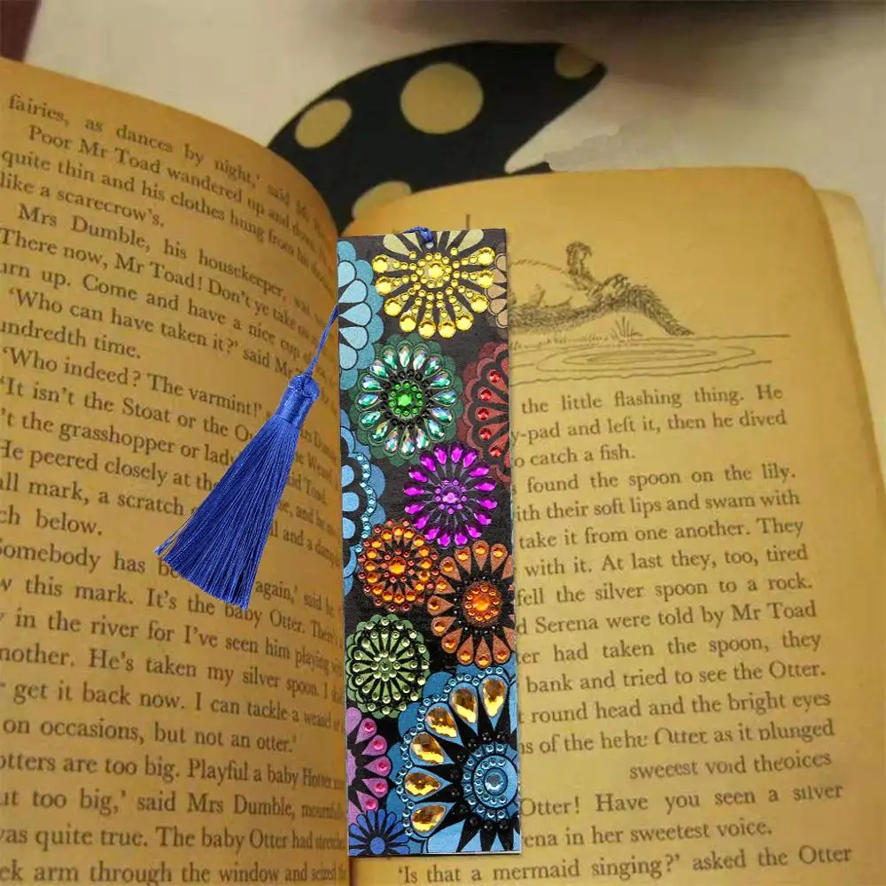 5D DIY алмазная живопись кожа Закладка с кисточкой книжные знаки особой формы Алмазная вышивка DIY ремесло