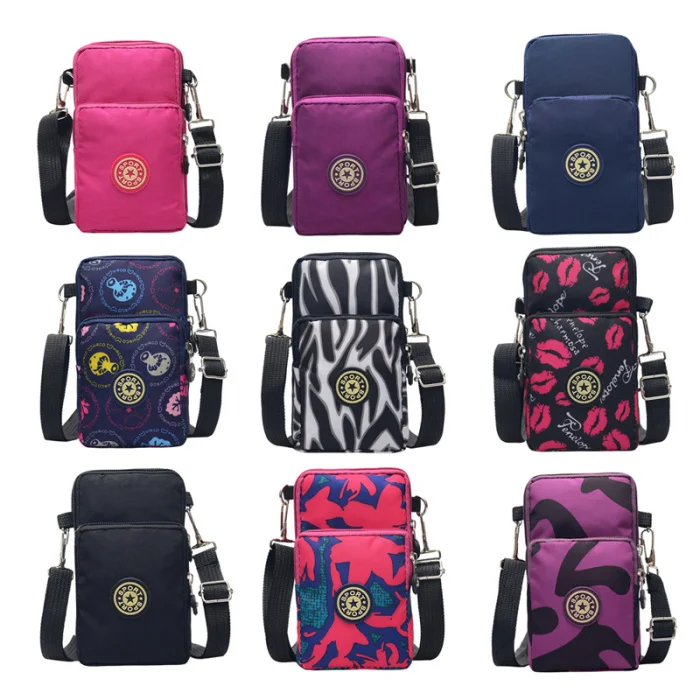 Women' Cross-Body Cell Phone Shoulder Strap Wallet Pouch Purse Mobile Phone Bags Storage Bag Outdoor Fitness Running Arm Bag
