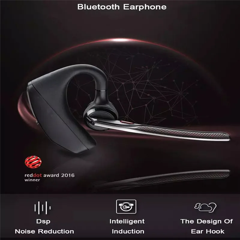 Wireless Bluetooth Headset Handsfree Earphone Over Ear Headphone with Microphone for Android iOS iPhone Samsung Motorola LG