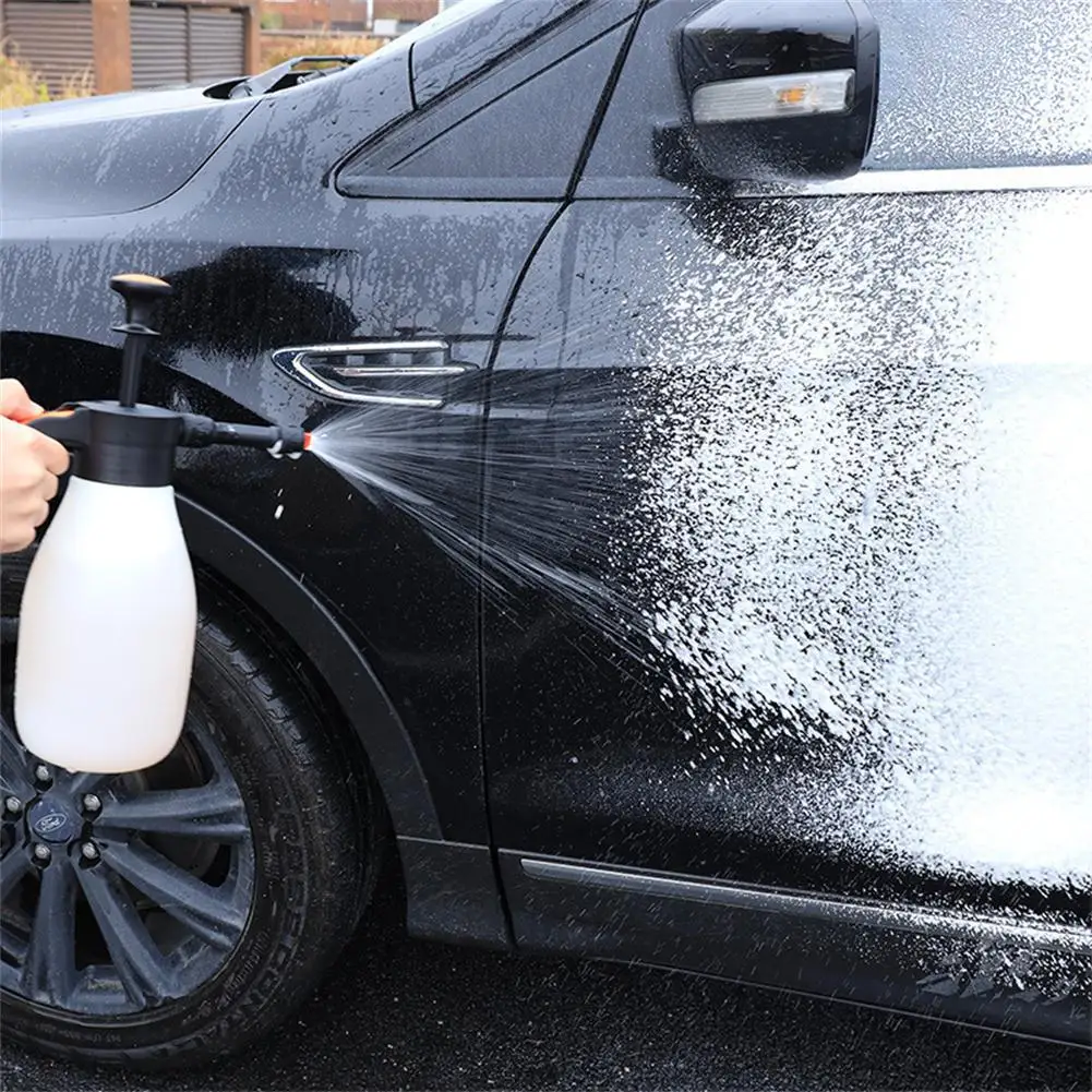 1.5l Car Wash Sprayer Foam Spray Can Manual Pa Cleaning Household Spray Air Pressure Type High