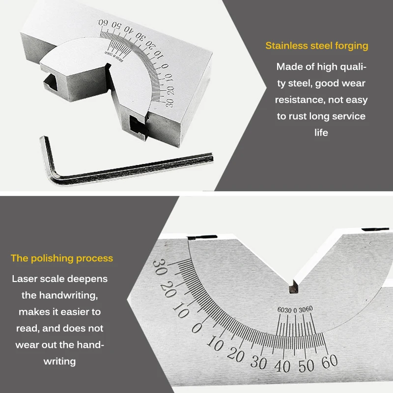 Регулируемый угол измерения V блок 0 до 90 градусов регулируемые микроизмерительные приборы для токарный фрезерный станок