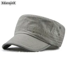 XdanqinX Мода Кепки из хлопка мужская плоская кепка армейский военный Регулируемый головной убор размер Повседневная Ретро Спортивная Кепка для мужчин папа кости шляпы